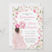 Cowgirl met ballonnen Quinceañera Uitnodiging (Voorkant)