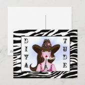 Cowgirl met "DIVAtude" Briefkaart (Voorkant / Achterkant)