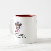 Cowgirl met DIVAtude-Mok Tweekleurige Koffiemok (Voorkant links)