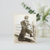  Cowgirl met gitaar Foto Briefkaart (Staand voorkant)