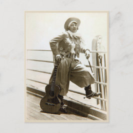  Cowgirl met gitaar Foto Briefkaart