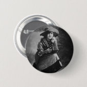  Cowgirl met haar zes schutter Ronde Button 5,7 Cm (Voorkant /achterkant)
