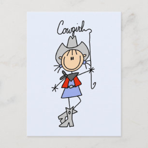 Cowgirl met Lasso T-shirts en cadeaus Briefkaart
