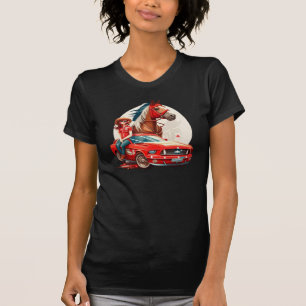 Cowgirl met Mustang Car Horse T-shirt