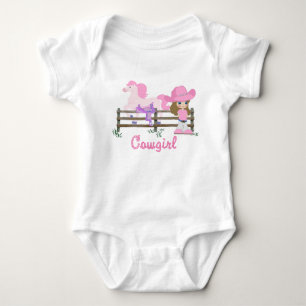 Cowgirl met paard romper