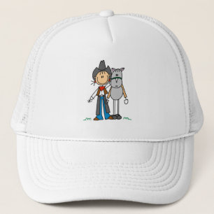 Cowgirl Met Paard T-shirts en Cadeaus Trucker Pet
