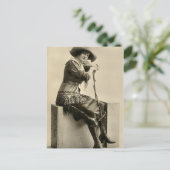 Cowgirl met randje briefkaart (Staand voorkant)