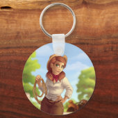 Cowgirl met Rope Promotion Sleutelhanger (Voorkant)