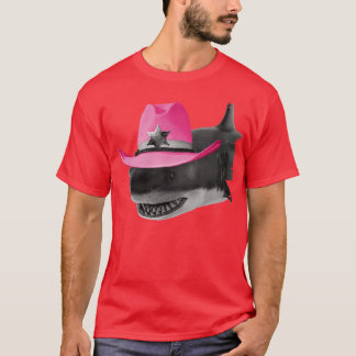 Cowgirl met roze cowboyhoed t-shirt