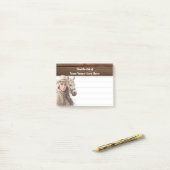Cowgirl met Stetson waterverf paard western Post-it® Notes (Op bureau)