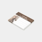 Cowgirl met Stetson waterverf paard western Post-it® Notes (Schuin)