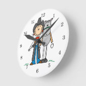 Cowgirl met T-shirts voor paarden en cadeautjes Ronde Klok (Hoek)