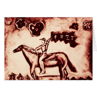 Cowgirl met vlag van de Ventilator