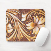 cowgirl mode western land bloemleder muismat (Met muis)