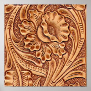 cowgirl mode zuidwestelijk leer poster