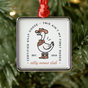 Cowgirl moeder gekke gans club land esthetiek metalen ornament