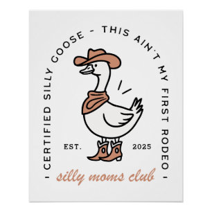 Cowgirl moeder gekke gans moeders club country mam perfect poster