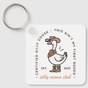 Cowgirl moeder gekke gans moeders club land sleutelhanger