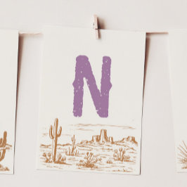 Cowgirl "N" High Chair Bunting Banner Kaart