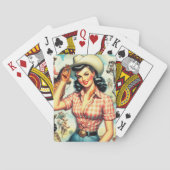 cowgirl naadloze illustratie pokerkaarten (Achterkant)