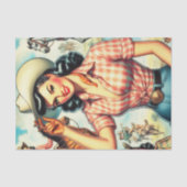 cowgirl naadloze illustratie tissuepapier (Voorkant)