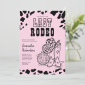 Cowgirl Nashville Pink Bachelorette Party Weekend Kaart (Staand voorkant)