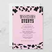 Cowgirl Nashville Pink Bachelorette Party Weekend Kaart (Achterkant)