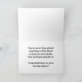 Cowgirl Nurse Degree Graduate Congratulations Kaart (Binnen)