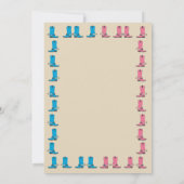 Cowgirl of Cowboy Gender Dispatch Party Kaart (Achterkant)