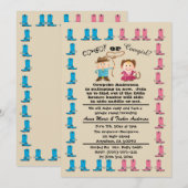 Cowgirl of Cowboy Gender Dispatch Party Kaart (Voorkant / Achterkant)