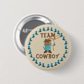 Cowgirl of Cowboy Gender onthulling Team Button (Voorkant /achterkant)