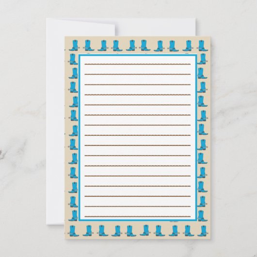 Cowgirl of Cowboy Gender Reclame Card Kaart (Achterkant)