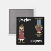 Cowgirl of Cowboy - Spaans en Español Vaatwasser Magneet (Voorkant / Achterkant)