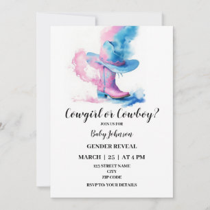 Cowgirl of Cowboy westerne gender onthullen uitnod Kaart