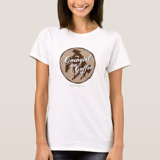 "Cowgirl on coffee" Vrouwengroene tank (Voorkant)