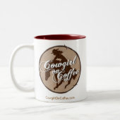 "Cowgirl on coffee" Witte en rode MOK (Links)