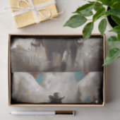 Cowgirl on White Horse Trail Decoupage Tissuepapier (Geschenk)