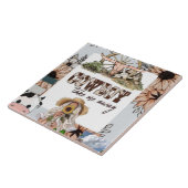 COWGIRL-ONDERZETTER TEGELTJE (Zijkant)