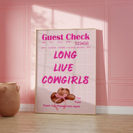 Cowgirl Ontvangstbon Esthetische Poster