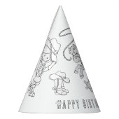 Cowgirl op Birthday Party - Kleur je eigen partijt Feesthoedjes (Links)