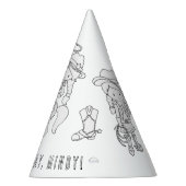 Cowgirl op Birthday Party - Kleur je eigen partijt Feesthoedjes (Rechts)