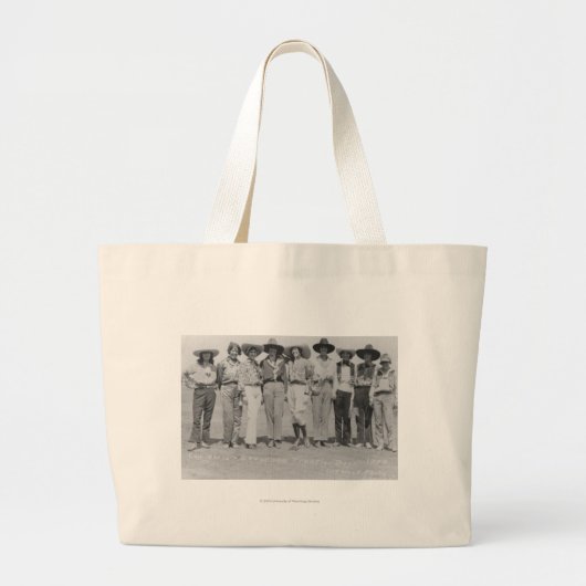 Cowgirl op Cheyenne Frontier Days, 1929. Grote Tote Bag (Voorkant)