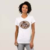 Cowgirl op Coffee White Camisol T-shirt (Voorkant volledig)