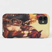 Cowgirl op haar paard Case-Mate iPhone case (Achterkant (horizontaal))