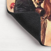 Cowgirl op haar paard muismat (Hoek)