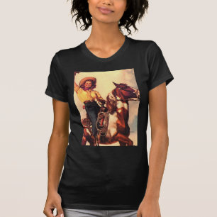 Cowgirl op haar paard t-shirt