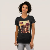 Cowgirl op haar paard t-shirt (Voorkant volledig)