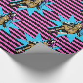 Cowgirl op hardlopen paard elke gelegenheid cadeaupapier (Hoek)