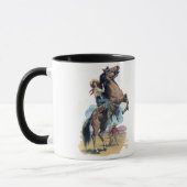 Cowgirl op paard mok (Links)