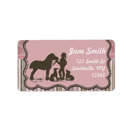 Cowgirl op Roze Etiket (Voorkant)